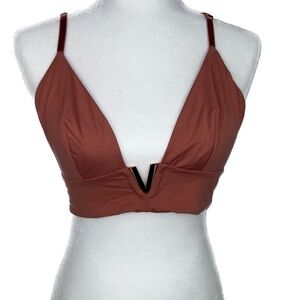 Victoria’s Secret Bralette Deep Metal V Plunge Triangle Adjustable Strap Pull on